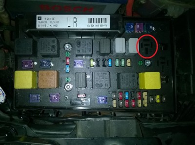 zaznaczone miejsce przekaźnika nr 7